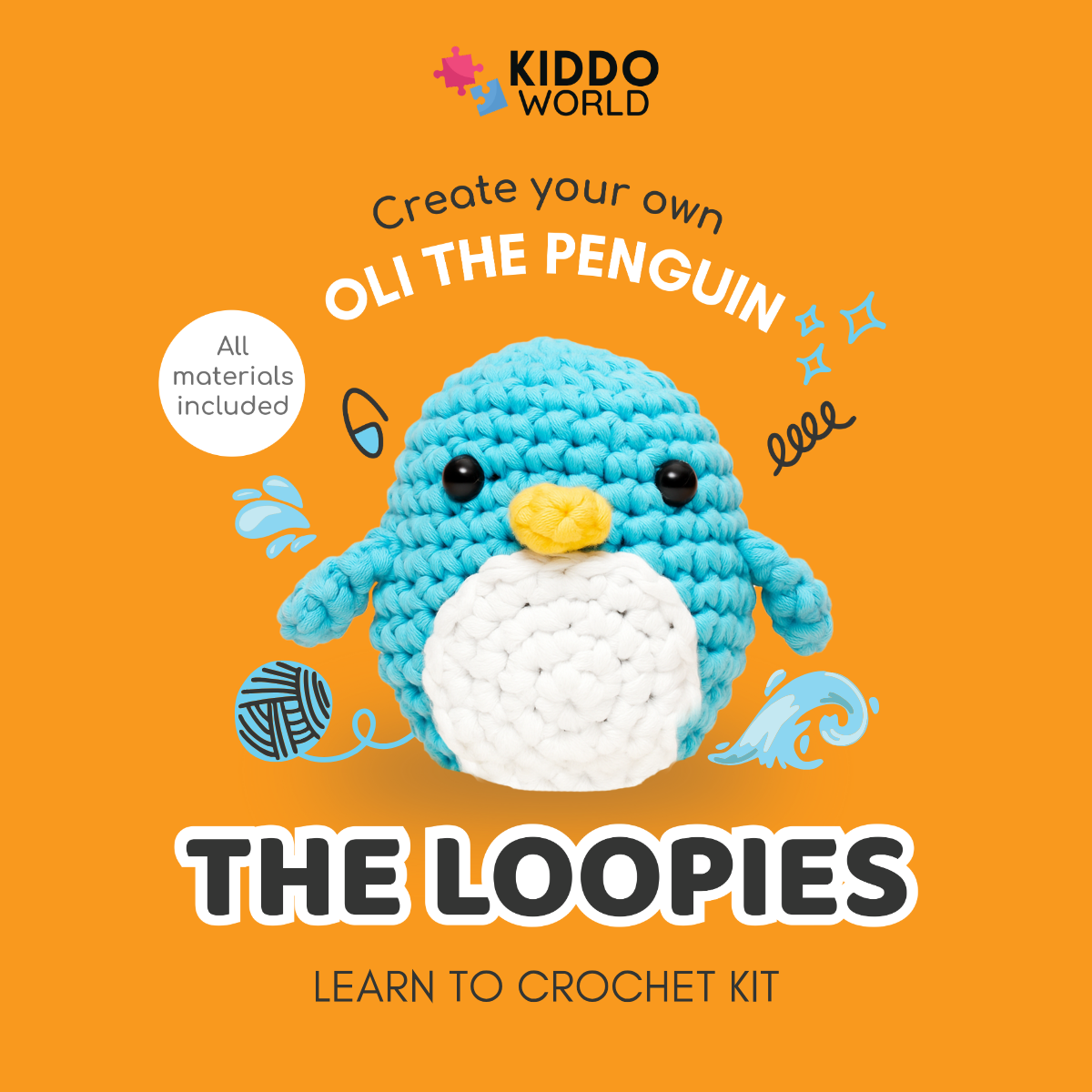 Beginner Crochet Kit | Penguin Oli | Ages 10+