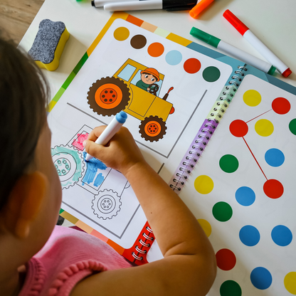 Curious Child Colours | Wipe & Write Notebook for Learning to Write (64 pages, 2–5 years)