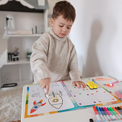 Curious Child Colours | Wipe & Write Notebook for Learning to Write (64 pages, 2–5 years)