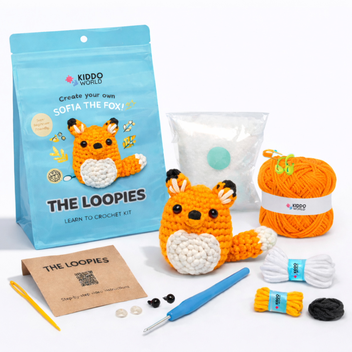 Beginner Crochet Kit | Fox Sofia | Ages 10+