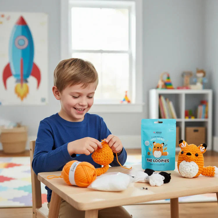 The Loopies 2+1 – Crochet Kit | 3 Adorable Characters | For children 10+