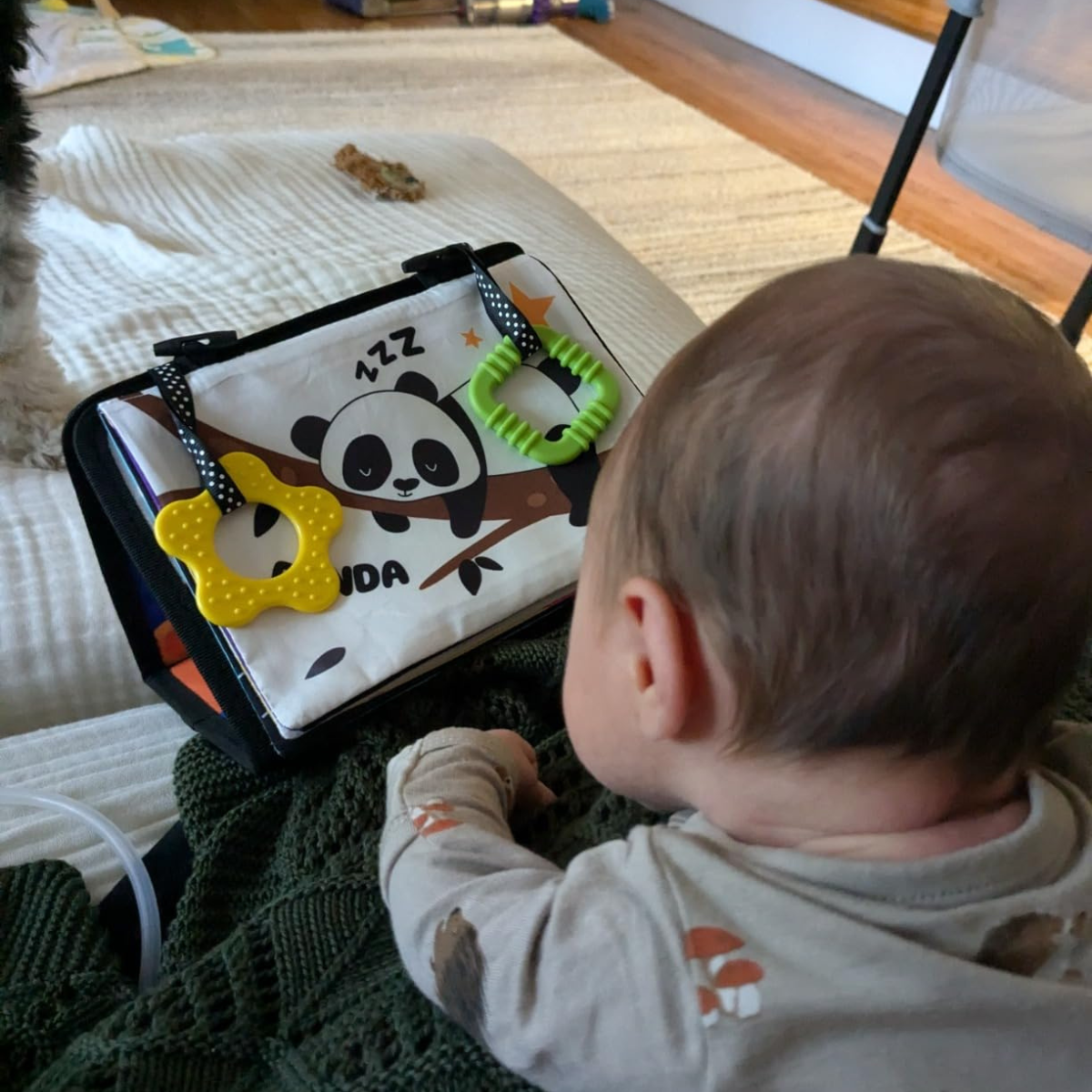 Sensory Tummy Time Toy with Squeaker | 0–12 months