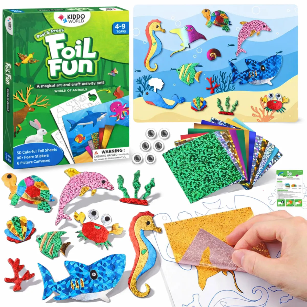 Foil Fun: Animal World | Mess-Free Creative Set | for Kids 4+
