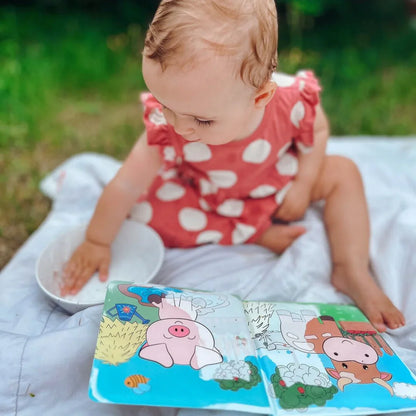 Water Coloring Book – Follow the Lines! Paint with water through rainbows and nature, reusable (8 pages, 6–24 months)