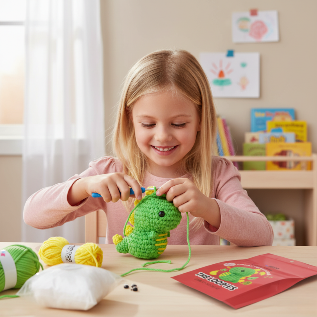 Beginner Crochet Kit | Dinosaur Oscar | Ages 10+