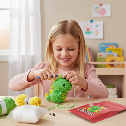Beginner Crochet Kit | Dinosaur Oscar | Ages 10+