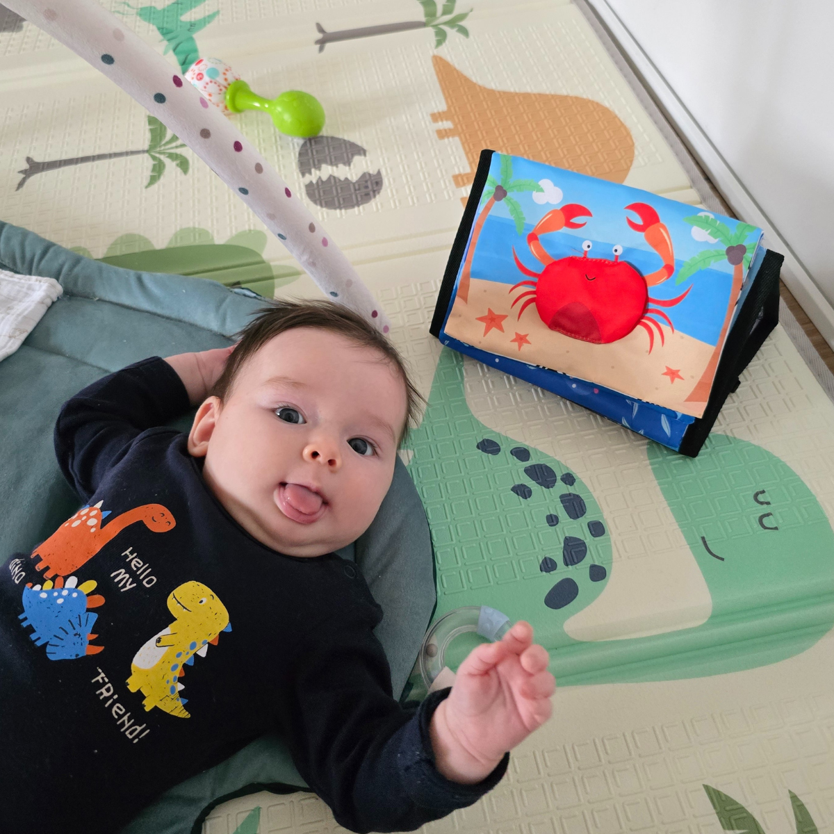 Sensory Tummy Time Toy with Squeaker | 0–12 months
