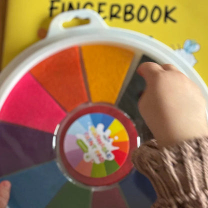 Finger Paint Palette with 12 Vibrant Colors (Ages 1+)