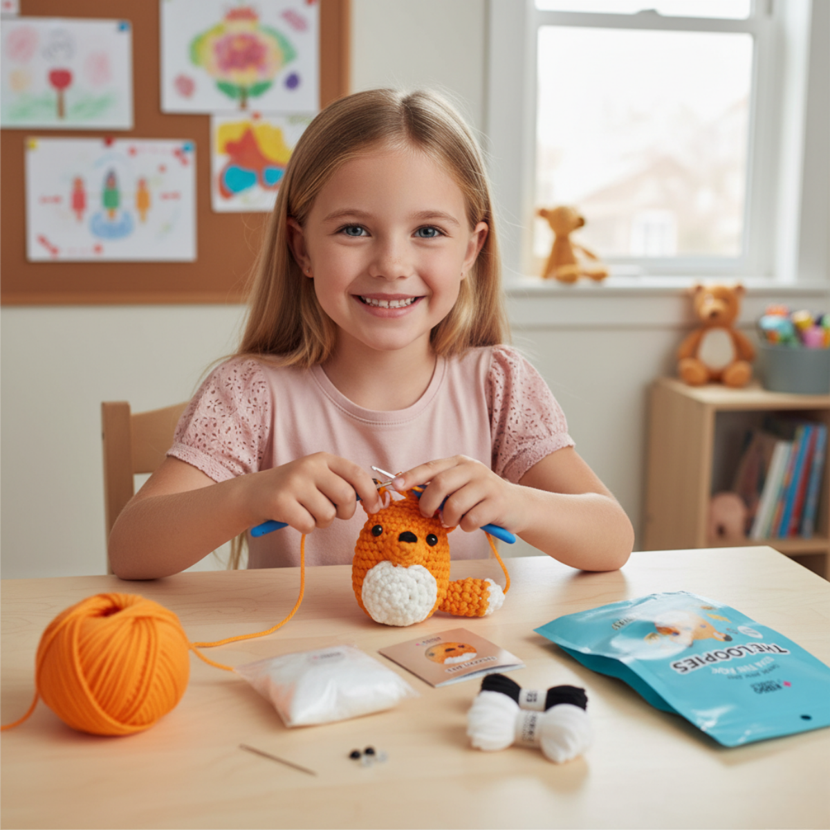 Beginner Crochet Kit | Fox Sofia | Ages 10+