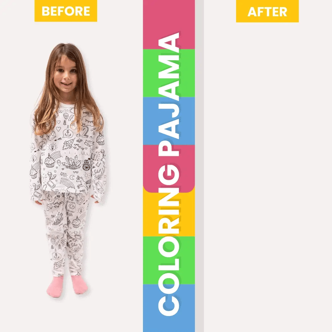 2-Piece Children’s Colorable Pajamas | Dinosaurs (4–8 years)