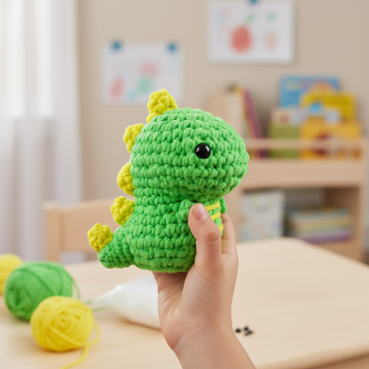 Beginner Crochet Kit | Dinosaur Oscar | Ages 10+