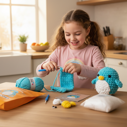 Beginner Crochet Kit | Penguin Oli | Ages 10+