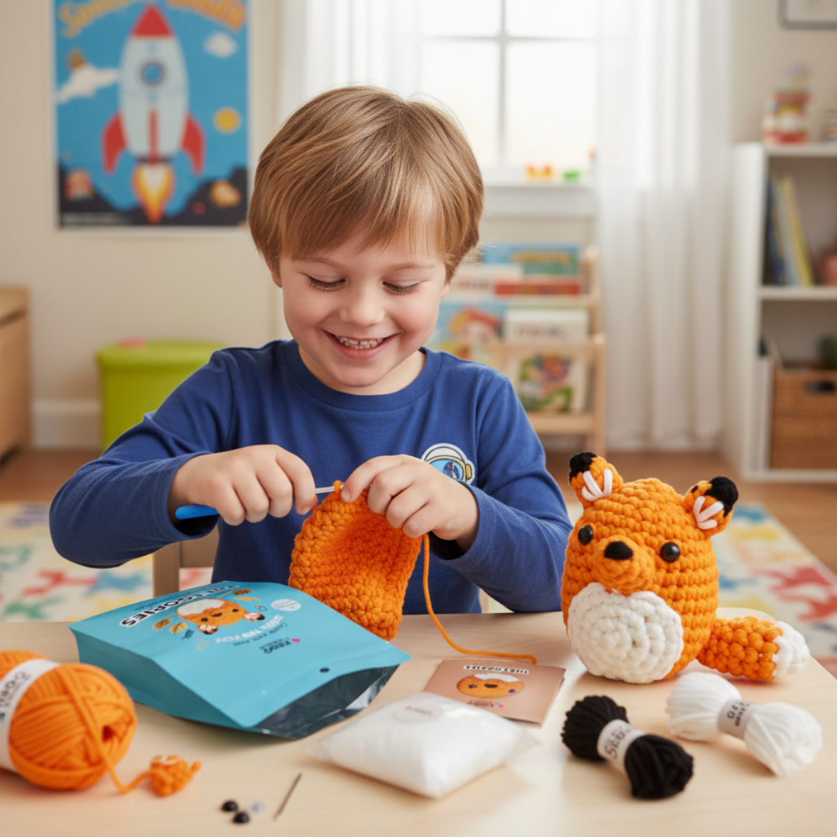 Beginner Crochet Kit | Fox Sofia | Ages 10+