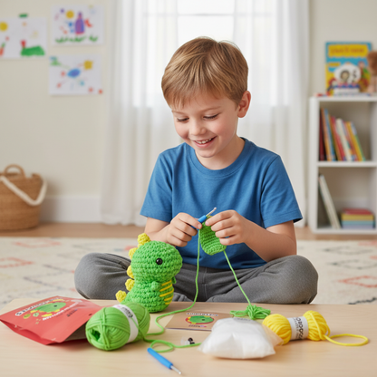 Beginner Crochet Kit | Dinosaur Oscar | Ages 10+