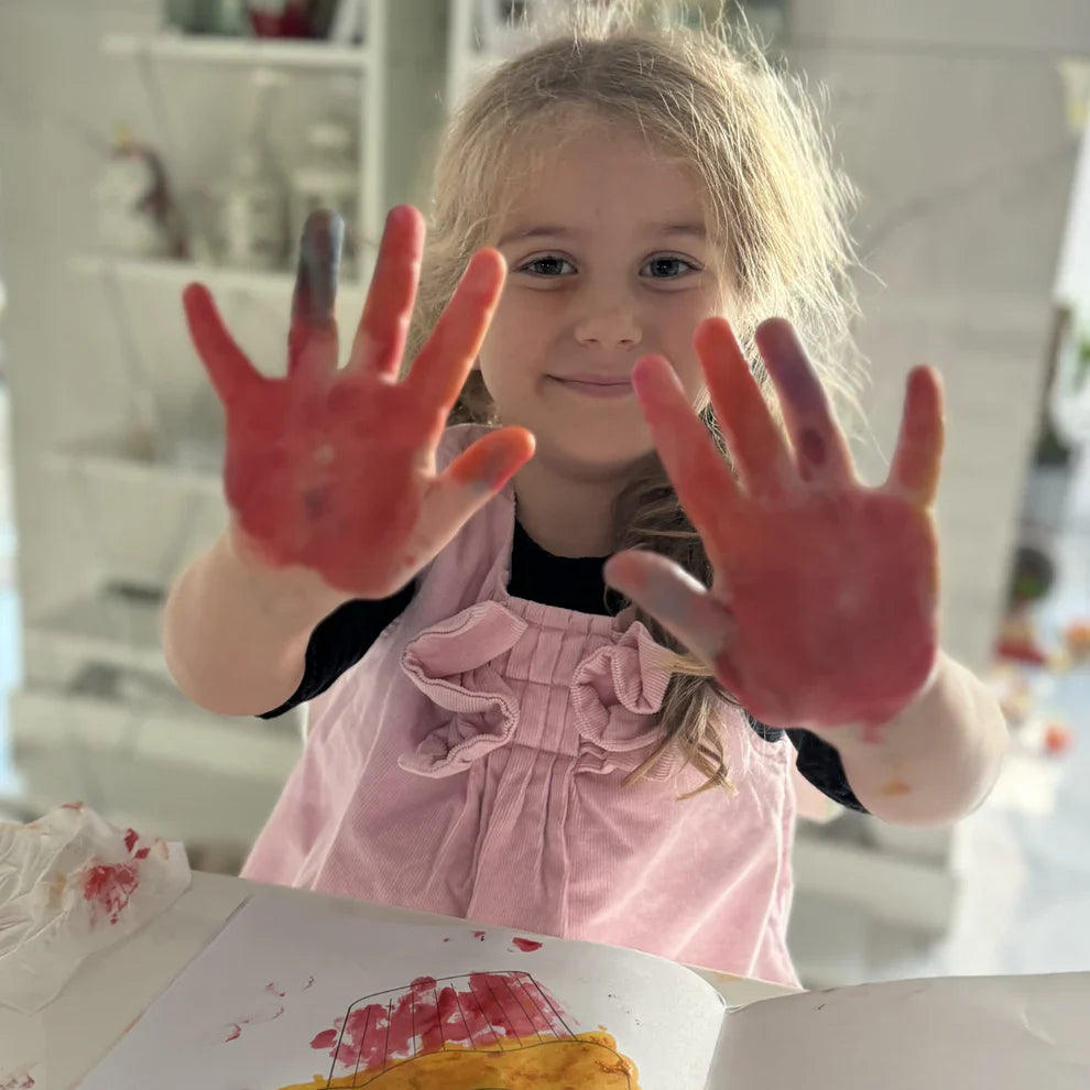 Finger Paint Palette with 12 Vibrant Colors (Ages 1+)