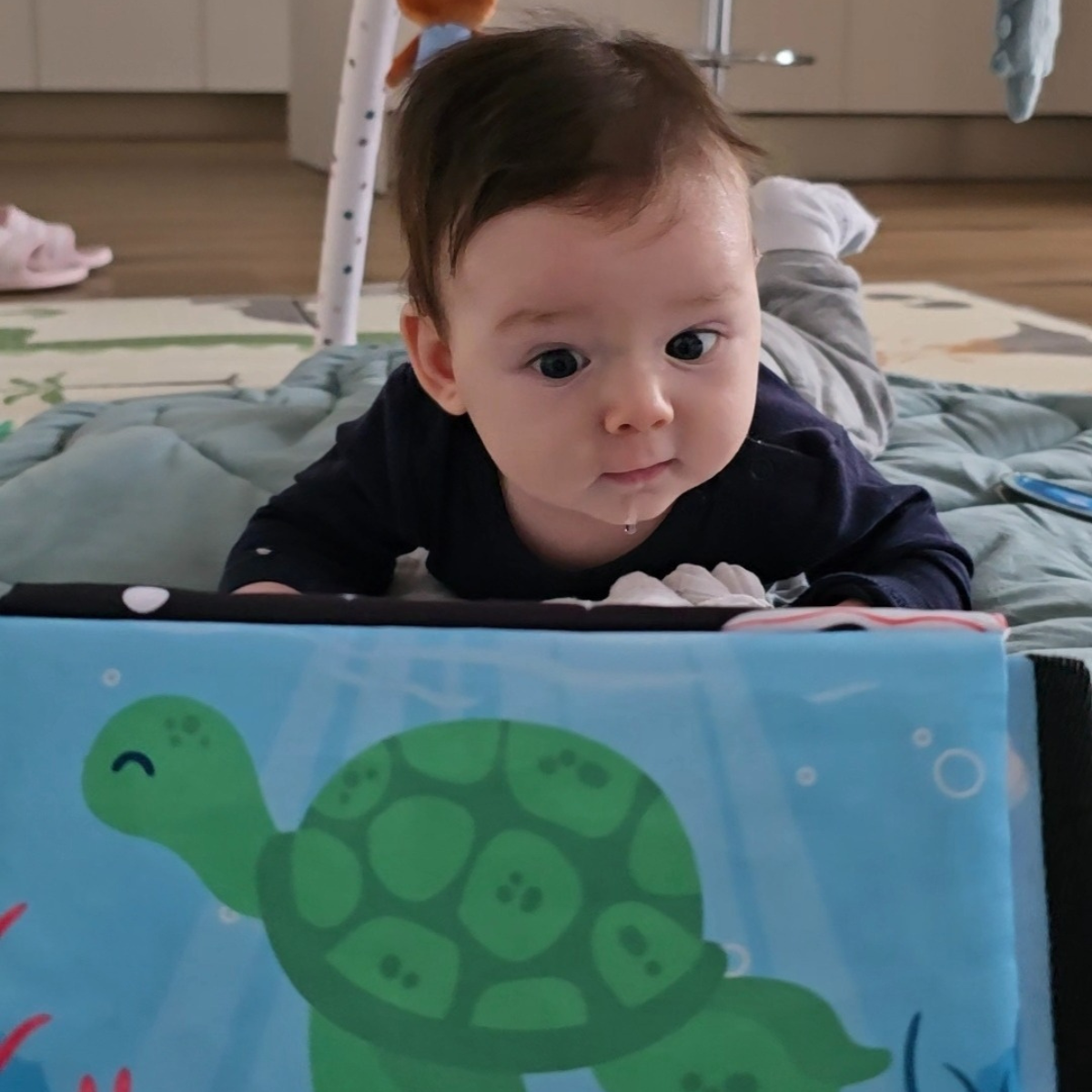 Sensory Tummy Time Toy with Squeaker | 0–12 months