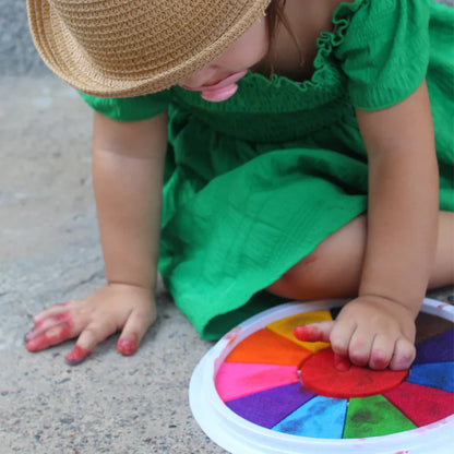 Finger Paint Palette with 12 Vibrant Colors (Ages 1+)
