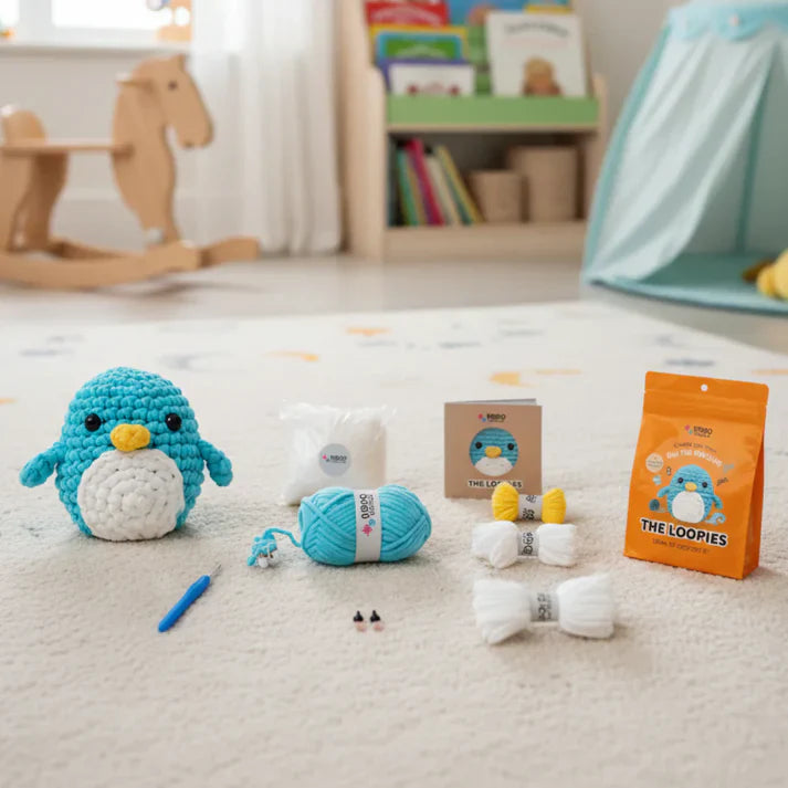 The Loopies 2+1 – Crochet Kit | 3 Adorable Characters | For children 10+