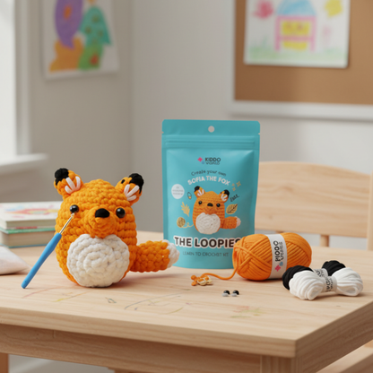 Beginner Crochet Kit | Fox Sofia | Ages 10+