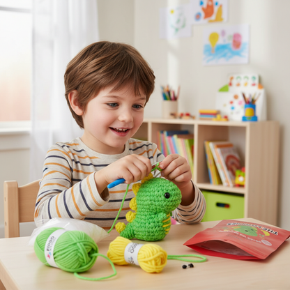 Beginner Crochet Kit | Dinosaur Oscar | Ages 10+
