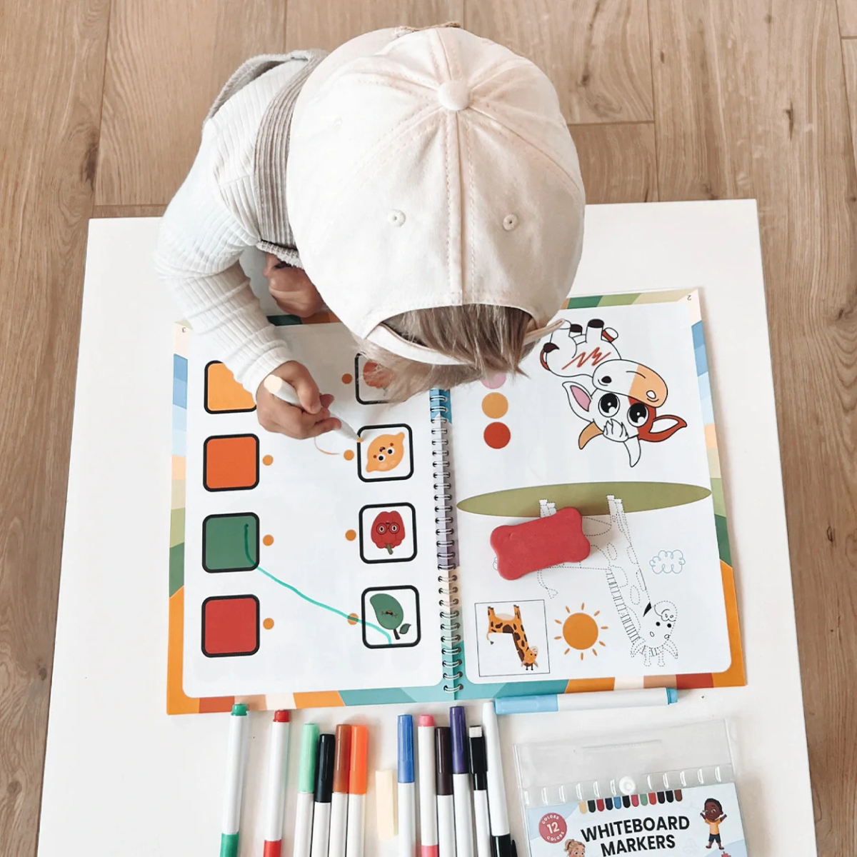 Curious Child Colours | Wipe & Write Notebook for Learning to Write (64 pages, 2–5 years)