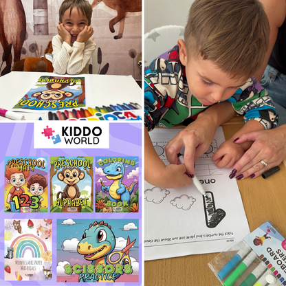 All in one: 5 digital books, 444 pages (colouring, maths, alphabet, origami, shapes and objects)