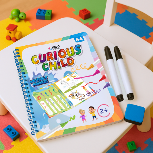 Curious Child Colours | Wipe & Write Notebook for Learning to Write (64 pages, 2–5 years)