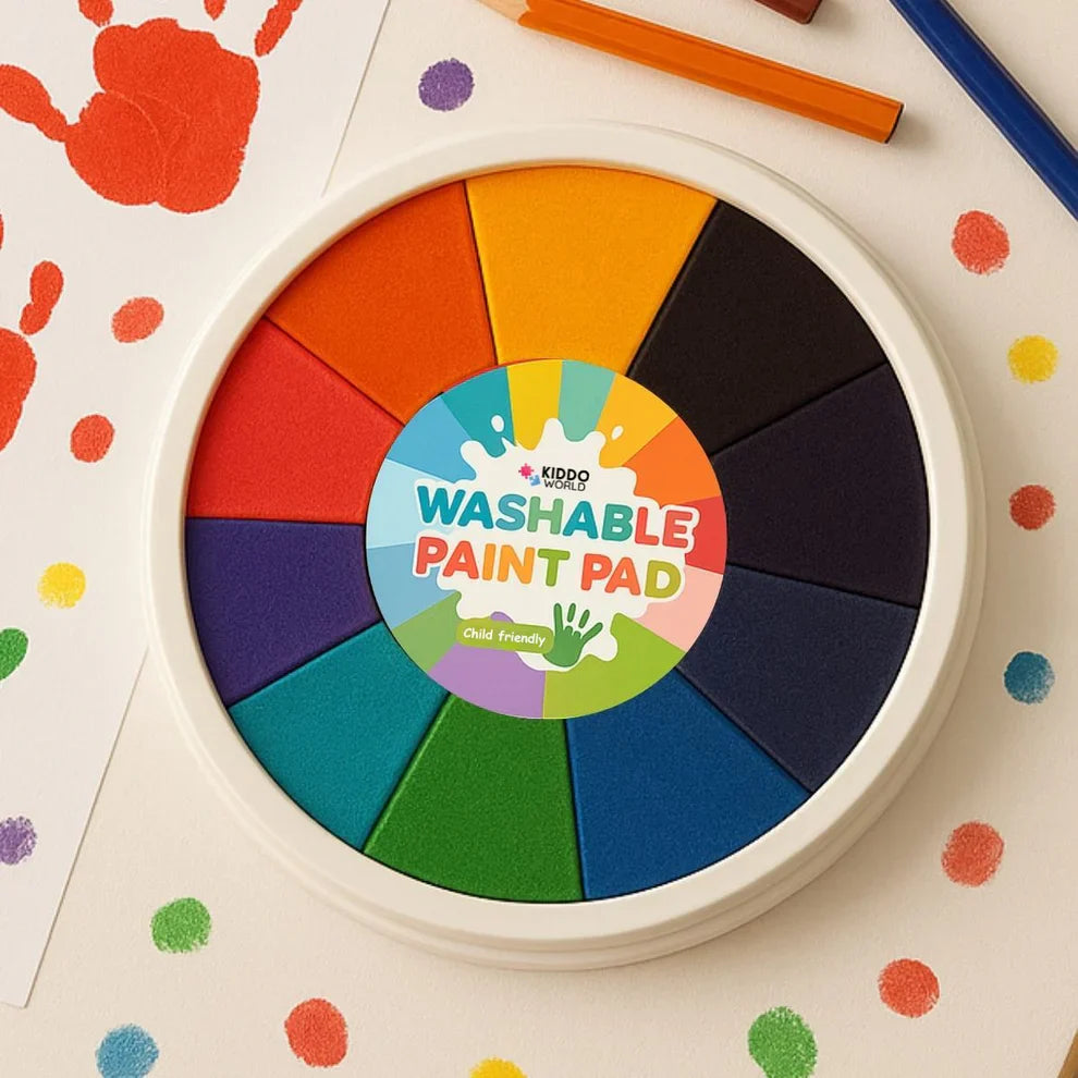 Finger Paint Palette with 12 Vibrant Colors (Ages 1+)