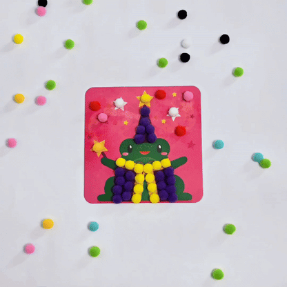 Pom Pom Kit | Sensory Creative Play Set with Pom Poms | for Kids 5+