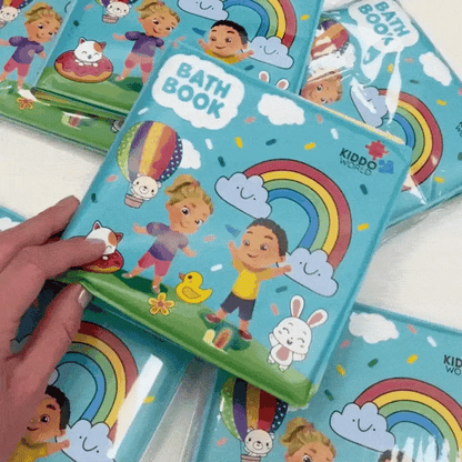 Water Coloring Book – Follow the Lines! Paint with water through rainbows and nature, reusable (8 pages, 6–24 months)